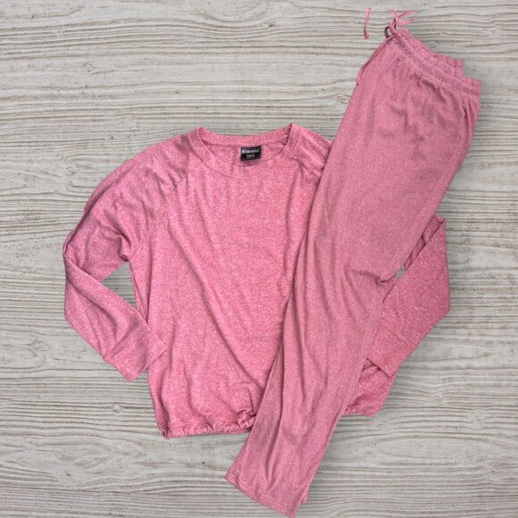 32 DEGREES Sleepwear 2-PC Heather Pink Loungewear Sleep PJ Top Pants Set XL - Picture 1 of 3